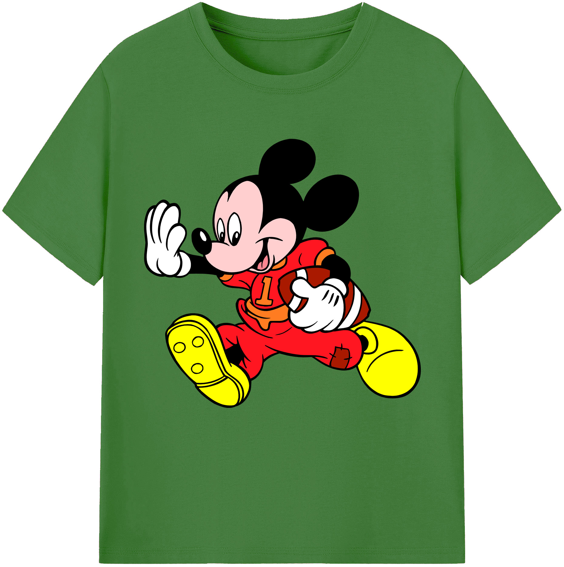 （画像用） ミッキーマウス Mickey Mouse レディースカジュアルプリントTシャツ（綿100％）